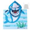 Athaelay Kids Beach Towels with Hood Toddlers Hooded Towel Poncho Swim Cover-ups with Storage Bag, Blue Shark view 1