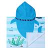 Athaelay Kids Beach Towels with Hood Toddlers Hooded Towel Poncho Swim Cover-ups with Storage Bag, Blue Shark view 2