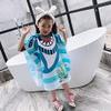 Athaelay Kids Beach Towels with Hood Toddlers Hooded Towel Poncho Swim Cover-ups with Storage Bag, Blue Shark view 3