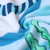 Athaelay Kids Beach Towels with Hood Toddlers Hooded Towel Poncho Swim Cover-ups with Storage Bag, Blue Shark view 4