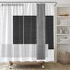 AMFD Abstract Modern Shower Curtain Black Gray Boho Geometric Mid Century Neutral Aesthetics Minimalist Fabric Bathroom Decor Curtains Set Include Hooks,(47" Wx70 H) view 4