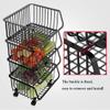 GIZNXBA Slim Storage Cart Metal, Kitchen Rolling Utility Cart with Wheels, Rolling Cart Storage Trolley, Mobile Shelving Unit, Pantry Cart Rack for Narrow Space (Color : 3 Tier) view 4
