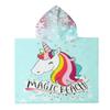 Athaelay Unicorn Hooded Beach Towel for 1-5 Years Old Girls Kids Children Pool and Bath Poncho Towel with Portable Bag (Magic Unicorn) view 2