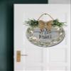 All Things Possible Sign Front for Door Decoration, 12 in Round Wood Wreaths Wall Hanging Outdoor, Farmhouse, Porch, for Spring Summer Fall All Seasons Holiday Christmas view 2