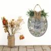 All Things Possible Sign Front for Door Decoration, 12 in Round Wood Wreaths Wall Hanging Outdoor, Farmhouse, Porch, for Spring Summer Fall All Seasons Holiday Christmas view 3