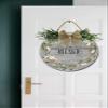 I Am Blessed Sign Front for Door Decoration, 12 in Round Wood Wreaths Wall Hanging Outdoor, Farmhouse, Porch, for Spring Summer Fall All Seasons Holiday Christmas view 2
