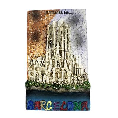 Barcelona Spain 3D Fridge Magnet Souvenir Gift,Resin Handmade Barcelona Refrigerator Magnet Home & Kitchen Decoration Collection