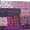 Bohemian Patchwork Kantha Quilt, Boho King Size Bedding Throw Blanket, Patola Silk Patch Work Kantha Quilt, Handmade Kantha Bedcover (Purple, 108"x 108" Inch) view 2