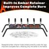 UBACKS Heavy-Duty Steel Fireplace Grate with Ember Retainer (27 Inch) view 3