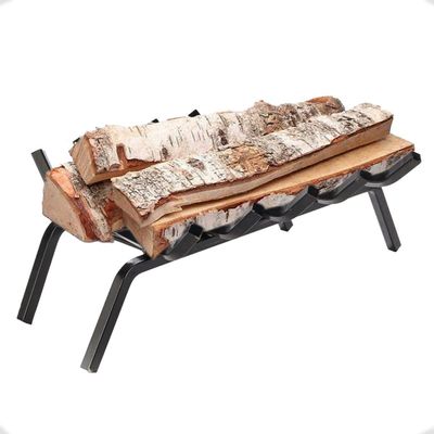 UBACKS Heavy-Duty Steel Fireplace Grate with Ember Retainer (24 Inch)