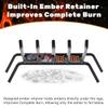 UBACKS Heavy-Duty Steel Fireplace Grate with Ember Retainer (24 Inch) view 3