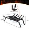 UBACKS Heavy-Duty Steel Fireplace Grate with Ember Retainer (24 Inch) view 4