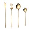 24 Piece Gold Silverware Set for 6 Flatware Sets Durable Stainless Steel Include Knifes Forks and Spoons Delicate Home Kitchen Wedding Restaurant Cutlery Utensils Set Mirror Polished view 1