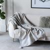 A&B Home Throw Blanket - Beige and White Stripe Woven Cotton Blend Blanket for Couch Sofa Chair Bed Office Living Room, 50" x 60" view 2