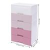 TouSuaRSi 5 Tier Plastic Storage Cabinet with 5 Drawers Vertical Clothes Storage Cabinet Space-Saving Home Bedroom Tall Small Chest Closet for Hallway Entryway Gradient Pink 11.4" x 17.1" x 31.5" view 3