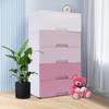 TouSuaRSi 5 Tier Plastic Storage Cabinet with 5 Drawers Vertical Clothes Storage Cabinet Space-Saving Home Bedroom Tall Small Chest Closet for Hallway Entryway Gradient Pink 11.4" x 17.1" x 31.5" view 4