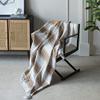 A&B Home Throw Blanket - Brown and White Stripe Woven Cotton Blend Blanket for Couch Sofa Chair Bed Office Living Room, 50" x 60" view 4