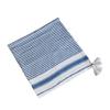 A&B Home Throw Blanket - Blue and White Stripe Woven Cotton Blend Blanket for Couch Sofa Chair Bed Office Living Room, 50" x 60" view 1