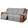 Easy-Going Oversized Recliner Sofa Cover, Reversible Couch Cover for 3 Seat Recliner, Split Sofa Cover for Each Seat with Elastic Straps for Kids, Dogs, Pets (3 Seater, Light Gray/Light Gray) view 1