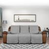 Easy-Going Oversized Recliner Sofa Cover, Reversible Couch Cover for 3 Seat Recliner, Split Sofa Cover for Each Seat with Elastic Straps for Kids, Dogs, Pets (3 Seater, Light Gray/Light Gray) view 2
