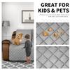 Easy-Going Oversized Recliner Sofa Cover, Reversible Couch Cover for 3 Seat Recliner, Split Sofa Cover for Each Seat with Elastic Straps for Kids, Dogs, Pets (3 Seater, Light Gray/Light Gray) view 3