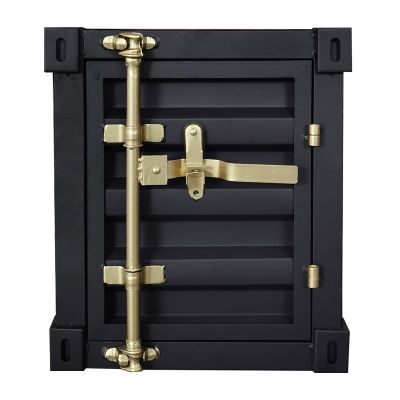 ZHAOYONGLI-End Tables Industrial Nightstand Table, New - Black, 15.7x14.9x19.7 inches