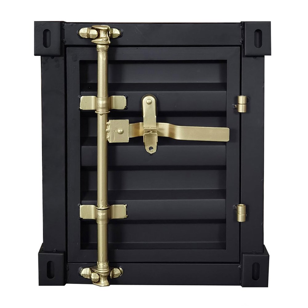 ZHAOYONGLI-End Tables Industrial Nightstand Table, New - Black, 15.7x14.9x19.7 inches
