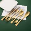 36 Pieces Flatware Set for 6 / Matte Silverware Set / 304 Stainless Steel Cutlery Set with Steak Knife/Tableware Eating Utensils for Home Hotel Restaurant/Dishwasher Safe/Brushed Gold view 3
