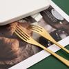 36 Pieces Flatware Set for 6 / Matte Silverware Set / 304 Stainless Steel Cutlery Set with Steak Knife/Tableware Eating Utensils for Home Hotel Restaurant/Dishwasher Safe/Brushed Gold view 4