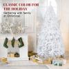 Karl home 8FT Premium White Artificial Christmas Tree Decorations for Home, Office, Party Holiday,1138 PVC Branch Christmas Tree with Metal Hinges & Foldable Metal Base view 2