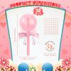 30 Pcs Rattle Party Favors Shower Bottles with Bow Crystal Bear Pacifier Ornament Pink Fillable Rattle Plastic Candy Bottle and 56 Thank You Label Stickers for Birthday Gift Decoration view 2