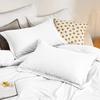 Bedszo Mania White Duvet Cover Twin/Twin XL 3 PCs Duvet Cover 600 TC Egyptian Cotton Quilt Cover Breathable & Six Corner Ties (3 PCs Duvet Cover Set in 68"x90" Inch 2 Pillow Shams in Size 20"X30") view 3