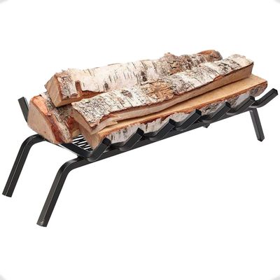 UBACKS Heavy-Duty Steel Fireplace Grate with Ember Retainer (30 Inch)