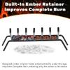 UBACKS Heavy-Duty Steel Fireplace Grate with Ember Retainer (30 Inch) view 3