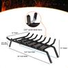 UBACKS Heavy-Duty Steel Fireplace Grate with Ember Retainer (30 Inch) view 4