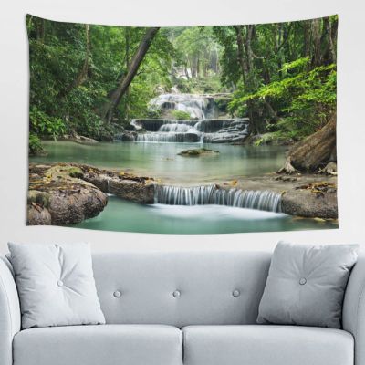 Forest Mountain Tapestry Nature Tapestries Wall Hanging For Room And Home Decorations ( 60 X 40 Inch )