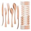 36 Pieces Flatware Set for 6 / Matte Silverware Set / 304 Stainless Steel Cutlery Set with Steak Knife/Tableware Eating Utensils for Home Hotel Restaurant/Dishwasher Safe/Brushed Rose Gold view 1