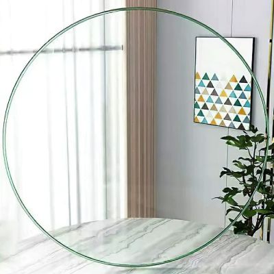 V3VOGUE Round Tempered Glass,Flat and Smooth,Kitchen Dining Table Top,Delicate and Elegant,Tempered Glass Round,for Tea Table,Dining Table,Coffee Table,Round Glass Table Top Replacement
