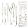 36 Pieces Flatware Set for 6 / Matte Silverware Set / 304 Stainless Steel Cutlery Set with Steak Knife/Tableware Eating Utensils for Home Hotel Restaurant/Dishwasher Safe/Brushed Silver view 1