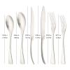 36 Pieces Flatware Set for 6 / Matte Silverware Set / 304 Stainless Steel Cutlery Set with Steak Knife/Tableware Eating Utensils for Home Hotel Restaurant/Dishwasher Safe/Brushed Silver view 2