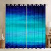Feelyou Navy Blue Ocean Curtains Bedroom Living Room Abstract Turquoise Teal Ombre 30%-50% Blackout Curtain Boys Tropical Beach Darkening Drapes Window Treatments (2 Panels, 42 x 84 Inch) view 1