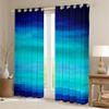 Feelyou Navy Blue Ocean Curtains Bedroom Living Room Abstract Turquoise Teal Ombre 30%-50% Blackout Curtain Boys Tropical Beach Darkening Drapes Window Treatments (2 Panels, 42 x 84 Inch) view 2