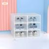 WDZCZDoo 20 PCS Shoe Storage Boxes,Clear Plastic Clamshell Shoebox Stackable Shoe Organizer Foldable Display Box Container Closet Shelf Display Case Ventilation view 2