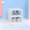 WDZCZDoo 20 PCS Shoe Storage Boxes,Clear Plastic Clamshell Shoebox Stackable Shoe Organizer Foldable Display Box Container Closet Shelf Display Case Ventilation view 4