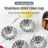 Zerodeko 20pcs Non-stick Egg Tart Molds Mini Tart Pans for Baking Reusable Baking Molds Washable Muffin Cup view 4