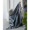 A&B Home Throw Blanket - Black and White Stripe Woven Cotton Blend Blanket for Couch Sofa Chair Bed Office Living Room, 50" x 60" view 4