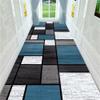 LZMZMQ Geometric Carpet Runner for Indoor Outdoor Entry, Plush Soft Floor Runner Black Blue Boho, Rustic Commercial Hallway Rug/Caroet Long 2x6/2 Ft x7ft/2.5x7/ 2x8/ 2x10/ 2x12/ 9.5x3/ 2x16 view 2