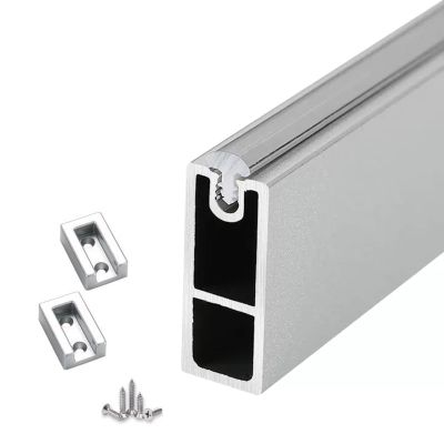 ZAQYCM 10 20 30 40 50 60 Inch Long Small Closet Poles for Hanging Clothes Heavy Duty Wall Mounted, Non-Slip Silent Wardrobe Hanger Rod with Socket Set, Metal Aluminum Bar