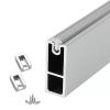 ZAQYCM 10 20 30 40 50 60 Inch Long Small Closet Poles for Hanging Clothes Heavy Duty Wall Mounted, Non-Slip Silent Wardrobe Hanger Rod with Socket Set, Metal Aluminum Bar view 1