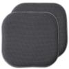 2 Pack Memory Foam Honeycomb Nonslip Back 16" x 16" Chair/Seat Cushion Pad, Charcoal Gray (Pack of 3) view 1
